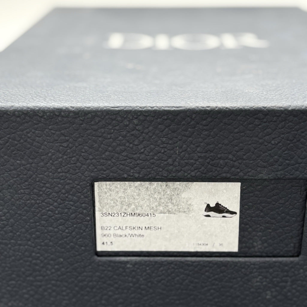 Size 41.5 (8.5 US) - Dior B22 Sneaker ' Black White ' | SUPER CLEAN!