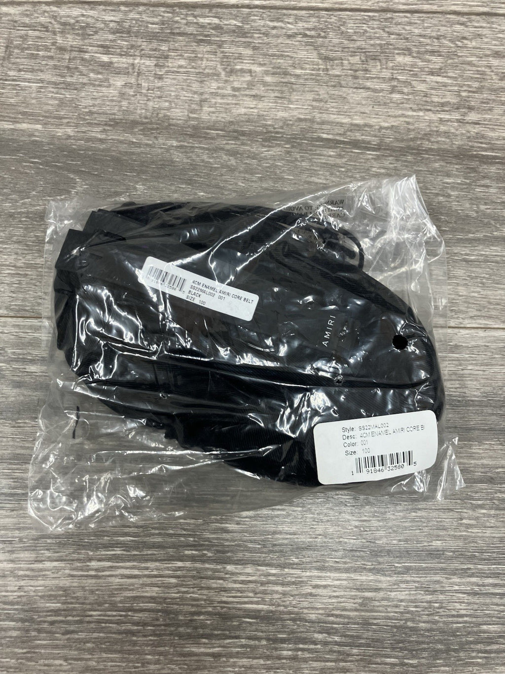 Amiri Core Logo Buckle ' Black/Black/Gold-Tone ' Belt | BRAND NEW! | SIZE 100