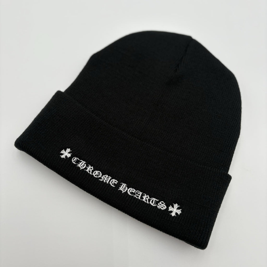 Chrome Hearts CH Logo Beanie ' Black White ' | BRAND NEW!