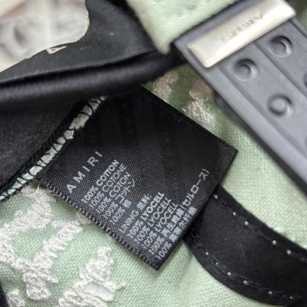 Amiri Chenille MA Patch Canvas Hat ' Frosty Green ' | SUPER CLEAN!