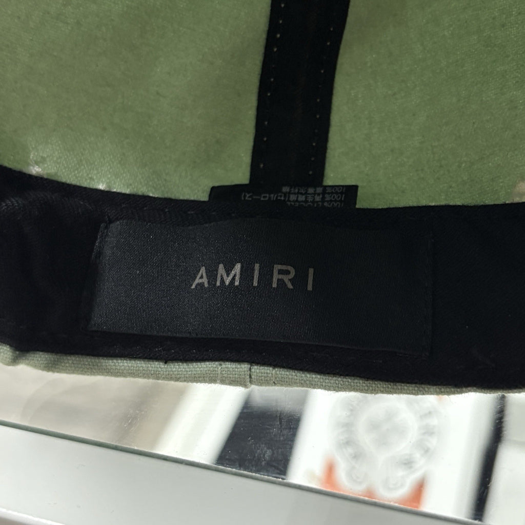 Amiri Chenille MA Patch Canvas Hat ' Frosty Green ' | SUPER CLEAN!