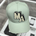 Amiri Chenille MA Patch Canvas Hat ' Frosty Green ' | SUPER CLEAN!