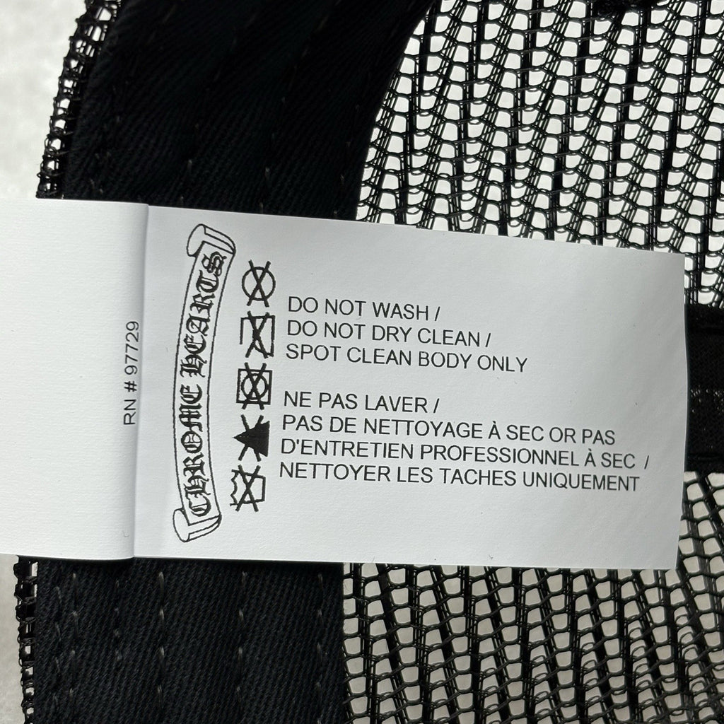 Chrome Hearts White Cemetery Cross Trucker Hat ' Black ' | BRAND NEW!