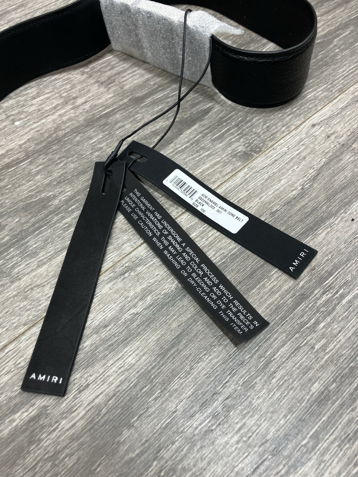 Amiri Core Logo Buckle ' Black/Black/Gold-Tone ' Belt | BRAND NEW! | SIZE 100