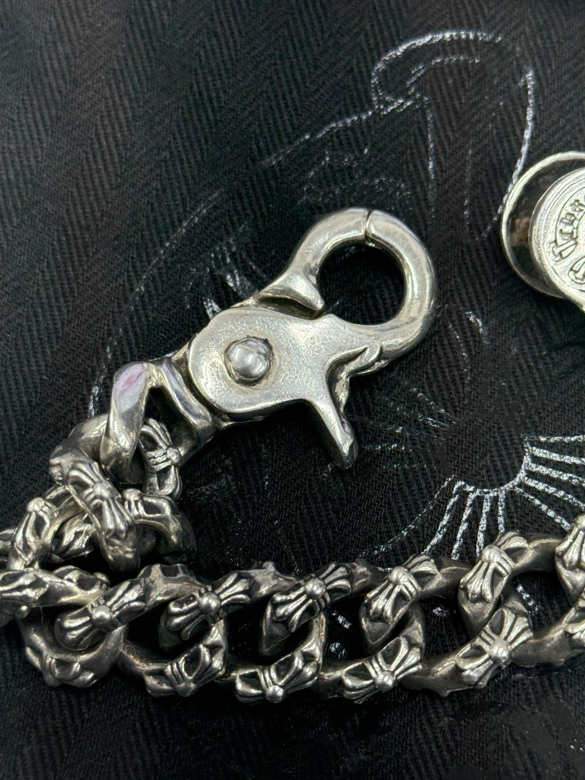 Chrome Hearts Bracelet | 925 Sterling Silver | Fancy Link | LOBSTER CLASP